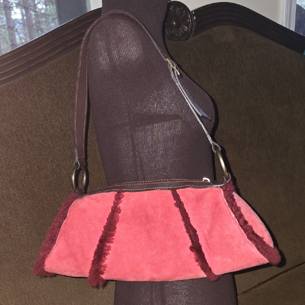 UGG Red/Burgundy and Brown Shoulder Bag - Picture 3 of 7